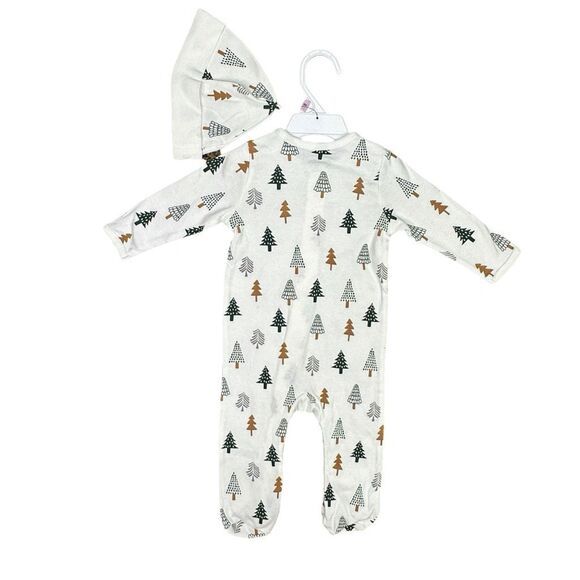 FOCUS Kids Organic Cotton One-Piece & Beanie Set - Size 9M - Picture 1 of 3